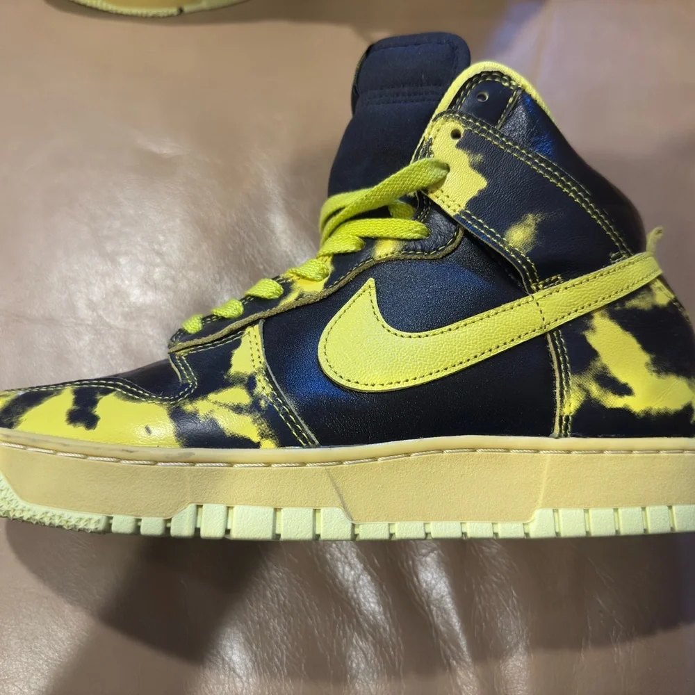Nike Dunk High 1985 SP Yellow Acid Wash Men’s Size 10 - Picture 3 of 6